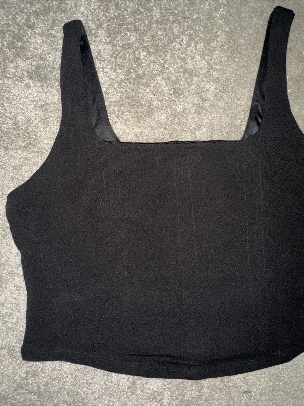 Maurices Black Square Neck Crop Tank